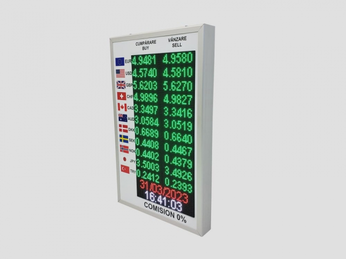 Reclama luminoasa LED EXCHANGE, dimensiuni 500mm x 800mm, P5 FULL COLOR [10]