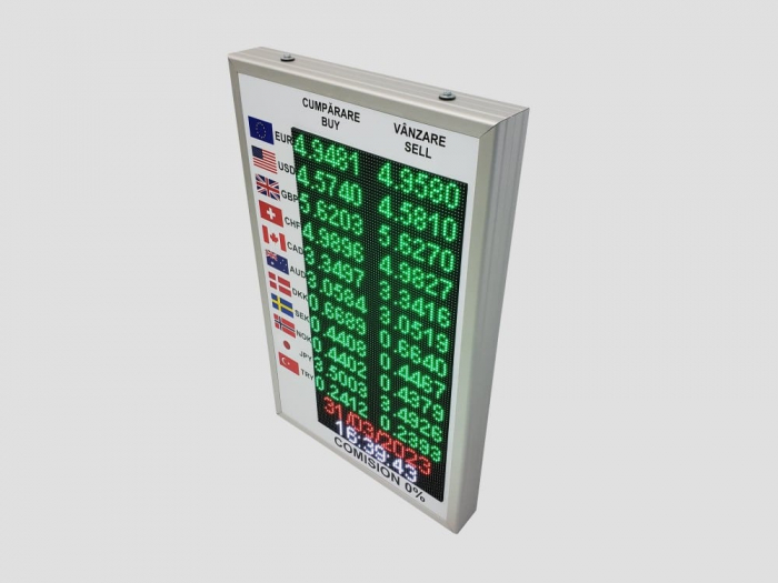 Reclama luminoasa LED EXCHANGE, dimensiuni 500mm x 800mm, P5 FULL COLOR [8]