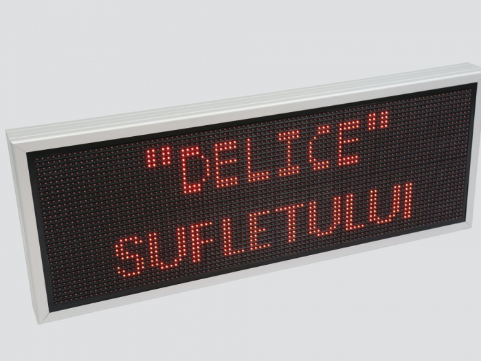 Reclama luminoasa LED pentru COFETARIE, dimensiuni 1050mm x 410mm, P10 LED-uri rosii [11]