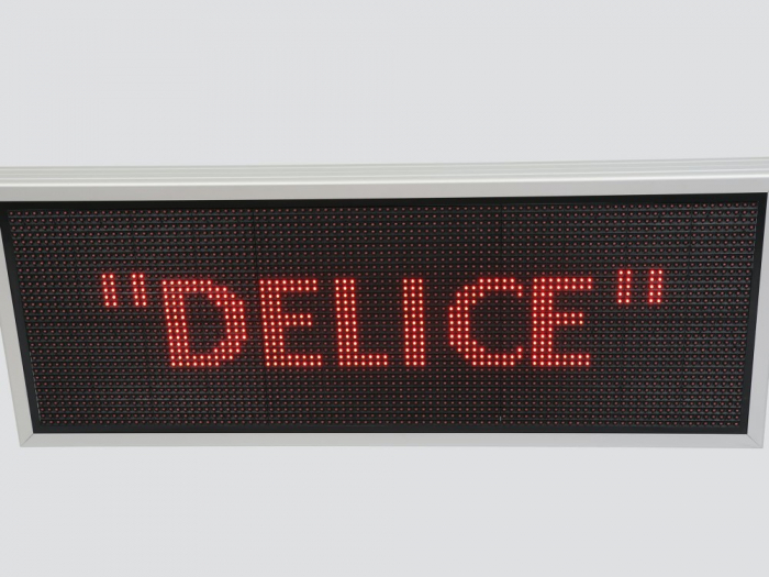 Reclama luminoasa LED pentru COFETARIE, dimensiuni 1050mm x 410mm, P10 LED-uri rosii [10]