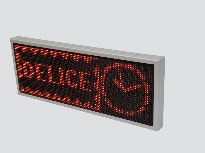 Reclama luminoasa LED pentru COFETARIE, dimensiuni 1050mm x 410mm, P10 LED-uri rosii [4]