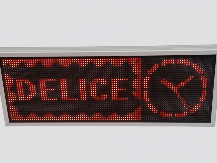 Reclama luminoasa LED pentru COFETARIE, dimensiuni 1050mm x 410mm, P10 LED-uri rosii [5]