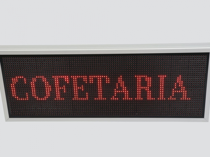 Reclama luminoasa LED pentru COFETARIE, dimensiuni 1050mm x 410mm, P10 LED-uri rosii [9]