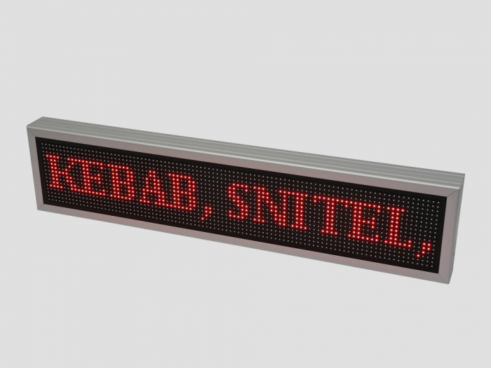 Reclama luminoasa LED pentru FAST FOOD, dimensiuni 1050mm x 250mm, P10 LED-uri rosii [6]