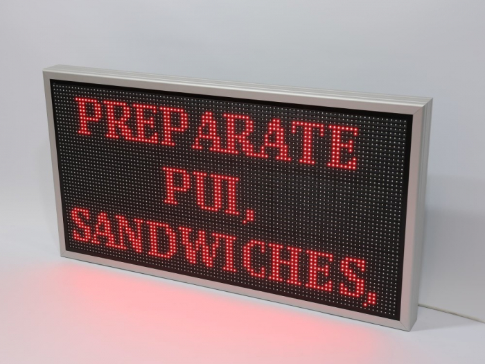 Reclama luminoasa LED pentru FAST FOOD, dimensiuni 1050mm x 570mm, P10 LED-uri rosii [6]