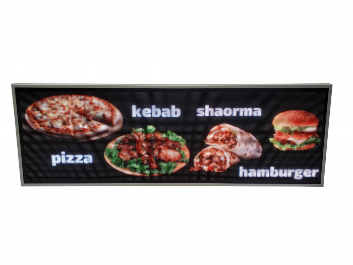 Reclama luminoasa LED pentru FAST FOOD, dimensiuni 1690mm x 570mm, model full color [2]