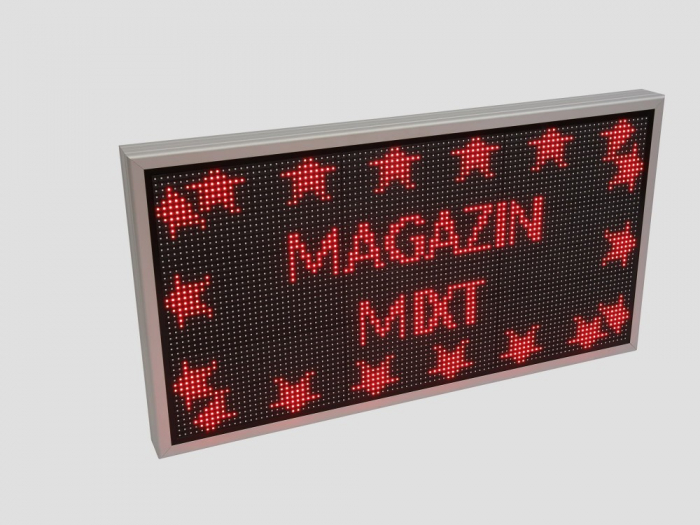 Reclama luminoasa LED pentru MAGAZIN, dimensiuni 1050mm x 570mm, P10 LED-uri rosii [2]