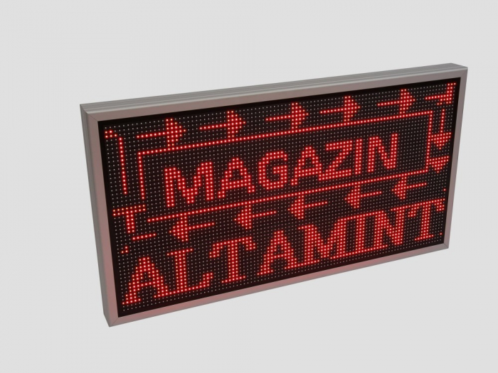 Reclama luminoasa LED pentru MAGAZIN, dimensiuni 1050mm x 570mm, P10 LED-uri rosii [8]