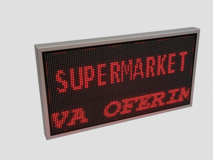 Reclama luminoasa LED pentru MAGAZIN, dimensiuni 1050mm x 570mm, P10 LED-uri rosii [6]