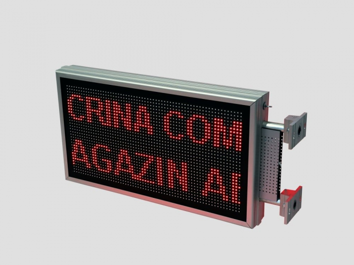 Reclama luminoasa LED pentru MAGAZIN dubla fata, dimensiuni 730mm x 410mm, P10 LED-uri rosii [9]