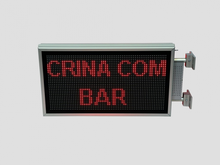 Reclama luminoasa LED pentru MAGAZIN dubla fata, dimensiuni 730mm x 410mm, P10 LED-uri rosii [16]