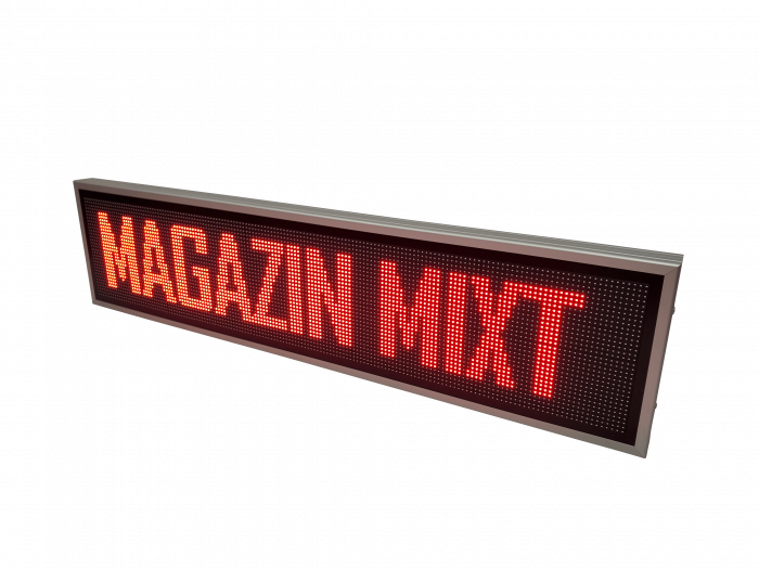 Reclama luminoasa LED pentru MAGAZIN model LED-uri rosii, dimensiuni 1690mm x 410mm, programabil de la calculator [5]