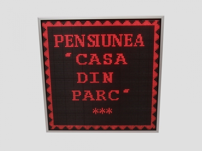 Reclama luminoasa LED pentru PENSIUNE, dimensiuni 1050mm x 1050mm, P10 LED-uri ROSII [10]