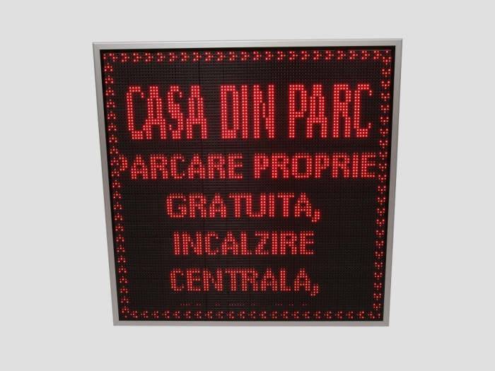 Reclama luminoasa LED pentru PENSIUNE, dimensiuni 1050mm x 1050mm, P10 LED-uri ROSII [15]