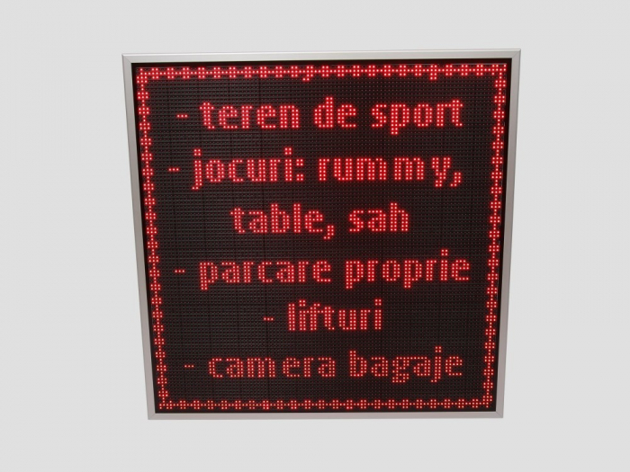 Reclama luminoasa LED pentru PENSIUNE, dimensiuni 1050mm x 1050mm, P10 LED-uri ROSII [4]