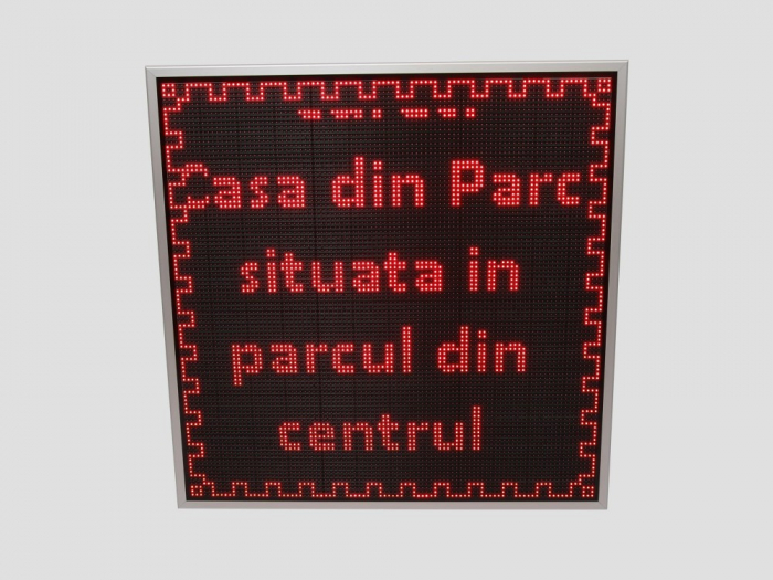 Reclama luminoasa LED pentru PENSIUNE, dimensiuni 1050mm x 1050mm, P10 LED-uri ROSII [13]