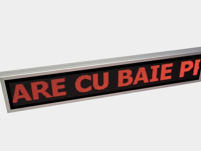 Reclama luminoasa LED pentru PENSIUNE, dimensiuni 1370mm x 250mm, P5 FULL COLOR [3]