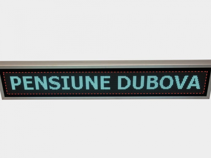 Reclama luminoasa LED pentru PENSIUNE, dimensiuni 1370mm x 250mm, P5 FULL COLOR [4]