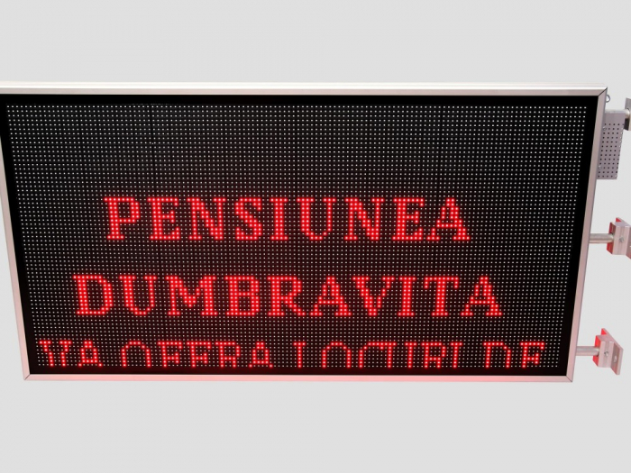 Reclama luminoasa LED pentru PENSIUNE, dimensiuni 1370mm x 730mm,DUBLA FATA, P10 LED-uri ROSII [11]