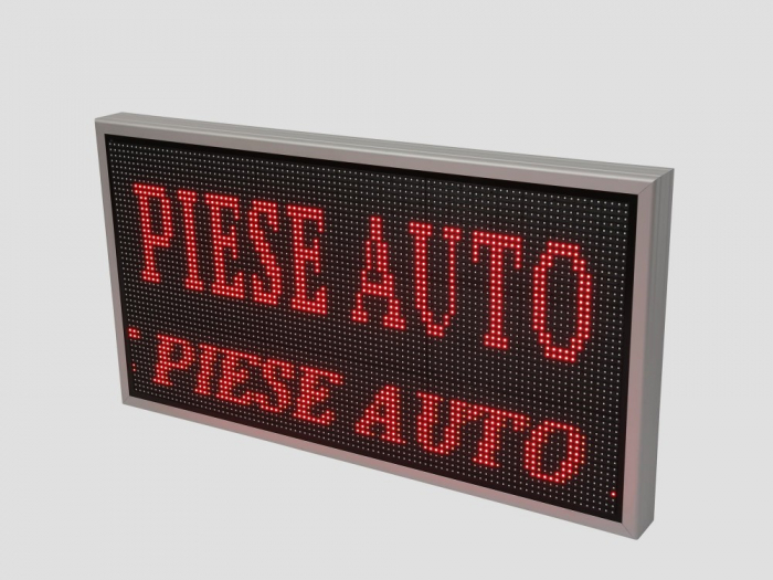 Reclama luminoasa LED pentru PIESE AUTO, dimensiuni 1050mm x 570mm, P10 LED-uri rosii [12]