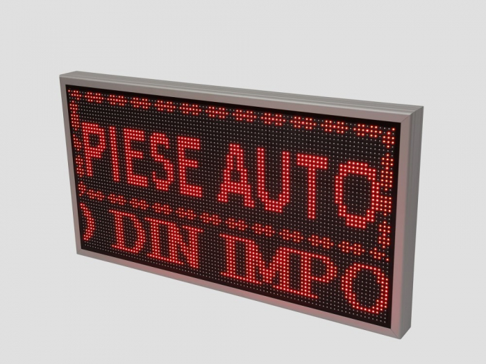 Reclama luminoasa LED pentru PIESE AUTO, dimensiuni 1050mm x 570mm, P10 LED-uri rosii [10]