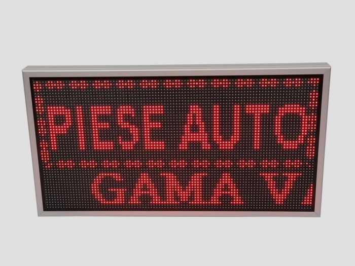 Reclama luminoasa LED pentru PIESE AUTO, dimensiuni 1050mm x 570mm, P10 LED-uri rosii [6]
