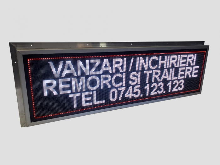 Reclama luminoasa LED pentru PIESE AUTO, dimensiuni 1370mm x 410mm FULL COLOR P5 LED-uri RGB [3]