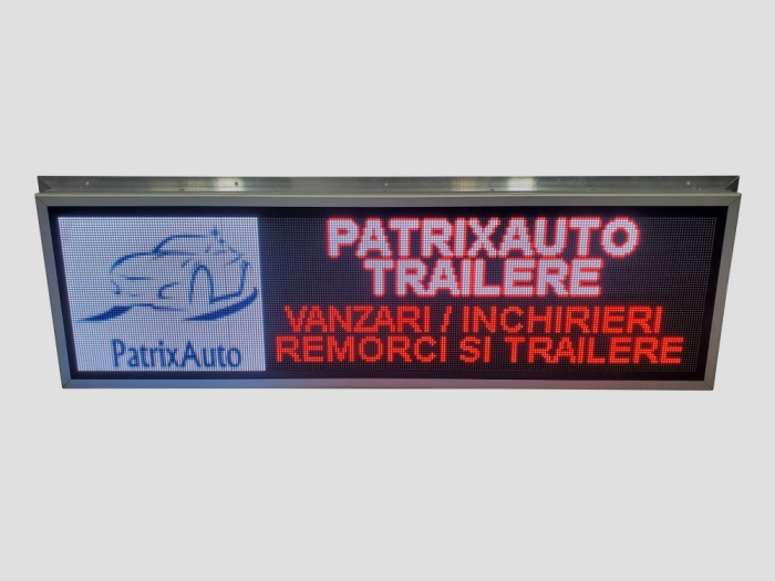 Reclama luminoasa LED pentru PIESE AUTO, dimensiuni 1370mm x 410mm FULL COLOR P5 LED-uri RGB [8]