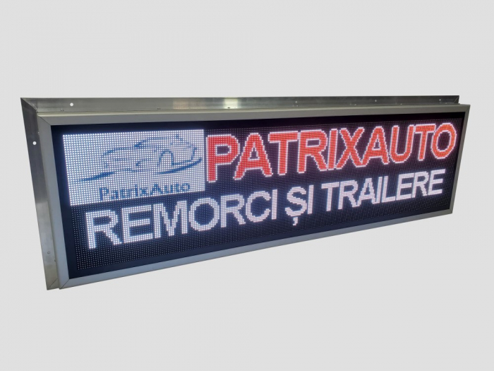 Reclama luminoasa LED pentru PIESE AUTO, dimensiuni 1370mm x 410mm FULL COLOR P5 LED-uri RGB [4]