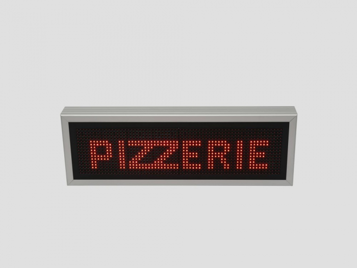 Reclama luminoasa LED pentru PIZZERIE, dimensiuni 730mm x 250mm, P10 LED-uri rosii [11]