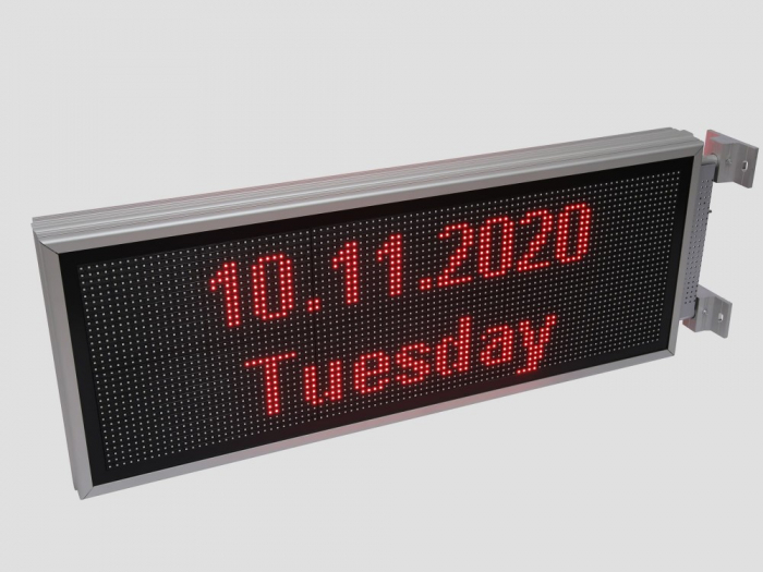Reclama luminoasa LED pentru RESTAURANT, dimensiuni 1050mm x 410mm, DUBLA FATA, P10 LED-uri rosii [4]