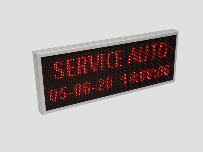 Reclama luminoasa LED pentru SERVICE AUTO, dimensiuni 1050mm x 410mm, P10 LED-uri rosii [4]