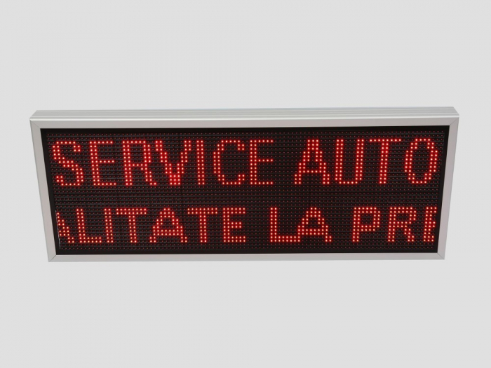 Reclama luminoasa LED pentru SERVICE AUTO, dimensiuni 1050mm x 410mm, P10 LED-uri rosii [2]
