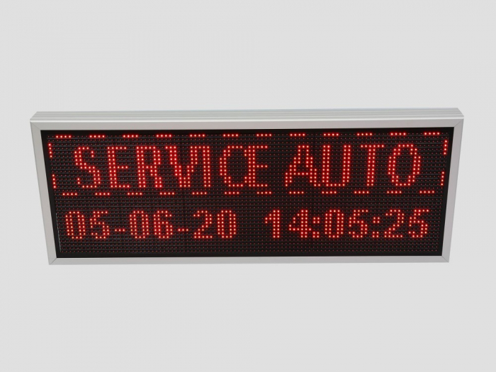 Reclama luminoasa LED pentru SERVICE AUTO, dimensiuni 1050mm x 410mm, P10 LED-uri rosii [9]