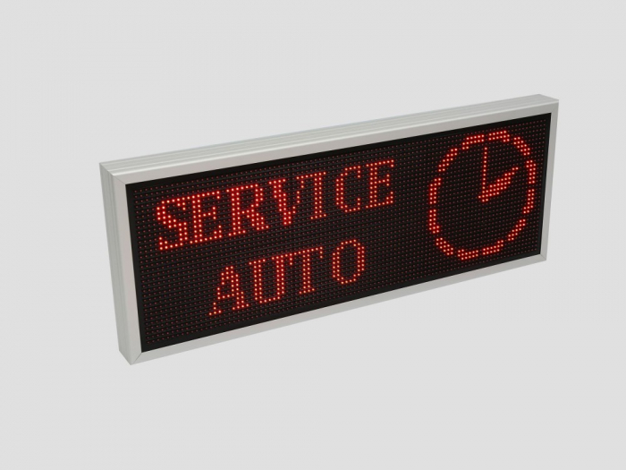 Reclama luminoasa LED pentru SERVICE AUTO, dimensiuni 1050mm x 410mm, P10 LED-uri rosii [10]