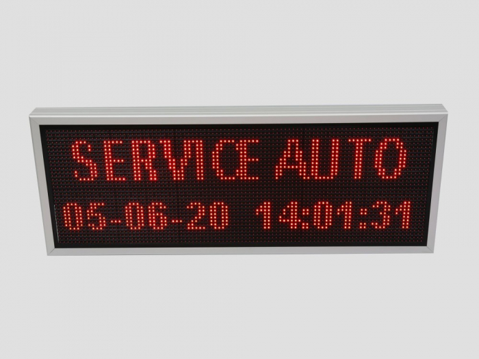 Reclama luminoasa LED pentru SERVICE AUTO, dimensiuni 1050mm x 410mm, P10 LED-uri rosii [5]