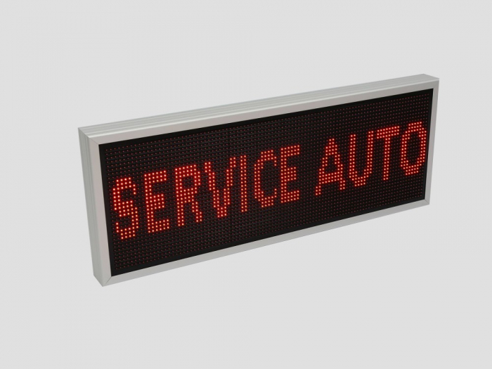 Reclama luminoasa LED pentru SERVICE AUTO, dimensiuni 1050mm x 410mm, P10 LED-uri rosii [6]