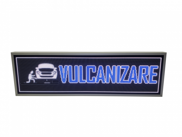 Reclama luminoasa LED-uri pentru VULCANIZARE, dimensiuni 1370mm x 410mm model RGB [2]