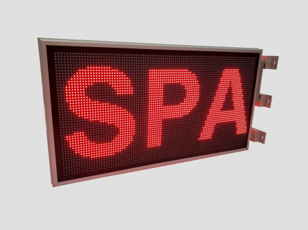 Reclama luminoasa LED pentru SPALATORIE AUTO SELF SERVICE, dimensiuni 1050mm x 570mm, DUBLA FATA, P10 LED-uri rosii [7]