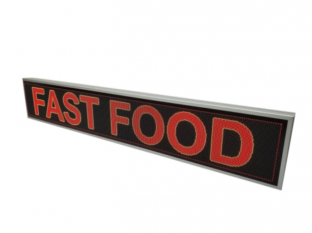 Reclame Fast Food - RL2330X410FASTFOODP5 Reclama luminoasa FAST FOOD full color, dimensiuni 2330mm x 410mm, P5