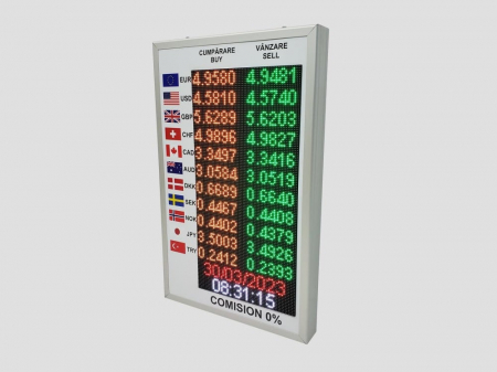 Reclama luminoasa LED EXCHANGE, dimensiuni 500mm x 800mm, P5 FULL COLOR [2]