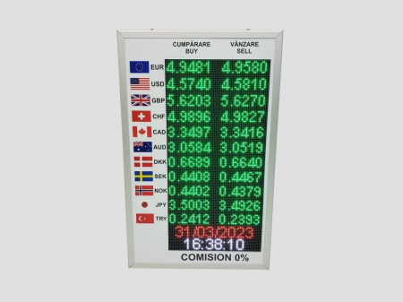 Reclama luminoasa LED EXCHANGE, dimensiuni 500mm x 800mm, P5 FULL COLOR [5]