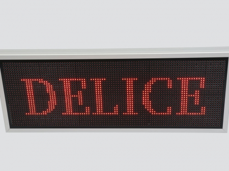 Reclama luminoasa LED pentru COFETARIE, dimensiuni 1050mm x 410mm, P10 LED-uri rosii [7]