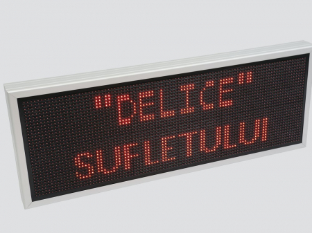 Reclama luminoasa LED pentru COFETARIE, dimensiuni 1050mm x 410mm, P10 LED-uri rosii [10]