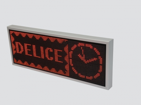 Reclama luminoasa LED pentru COFETARIE, dimensiuni 1050mm x 410mm, P10 LED-uri rosii [3]