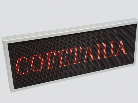 Reclama luminoasa LED pentru COFETARIE, dimensiuni 1050mm x 410mm, P10 LED-uri rosii [6]