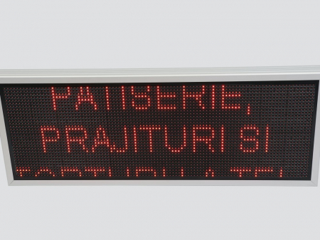 Reclama luminoasa LED pentru COFETARIE, dimensiuni 1050mm x 410mm, P10 LED-uri rosii [5]