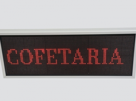 Reclama luminoasa LED pentru COFETARIE, dimensiuni 1050mm x 410mm, P10 LED-uri rosii [8]