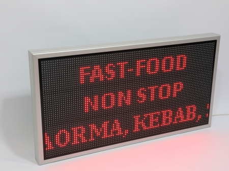 Reclama luminoasa LED pentru FAST FOOD, dimensiuni 1050mm x 570mm, P10 LED-uri rosii [6]
