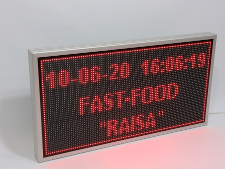 Reclama luminoasa LED pentru FAST FOOD, dimensiuni 1050mm x 570mm, P10 LED-uri rosii [2]